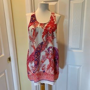 Violet + Claire Sleeveless Paisley Top
